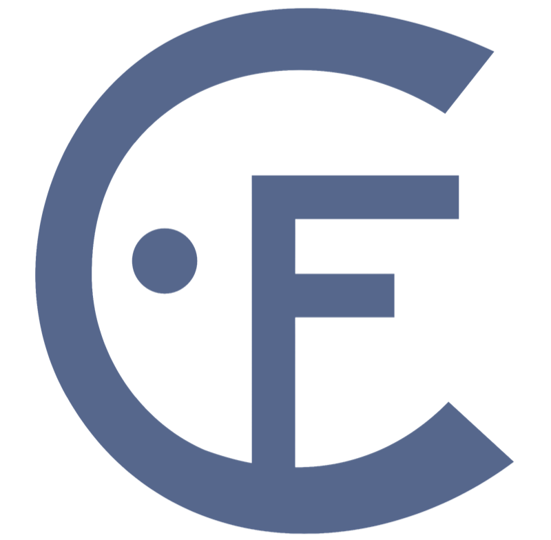 Logo der Mukoviszidose-Stiftung Geschwister Petersen: die Buchstaben C und F
